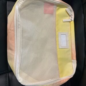 Calpak Yellow and Cream Cosmetic Bag